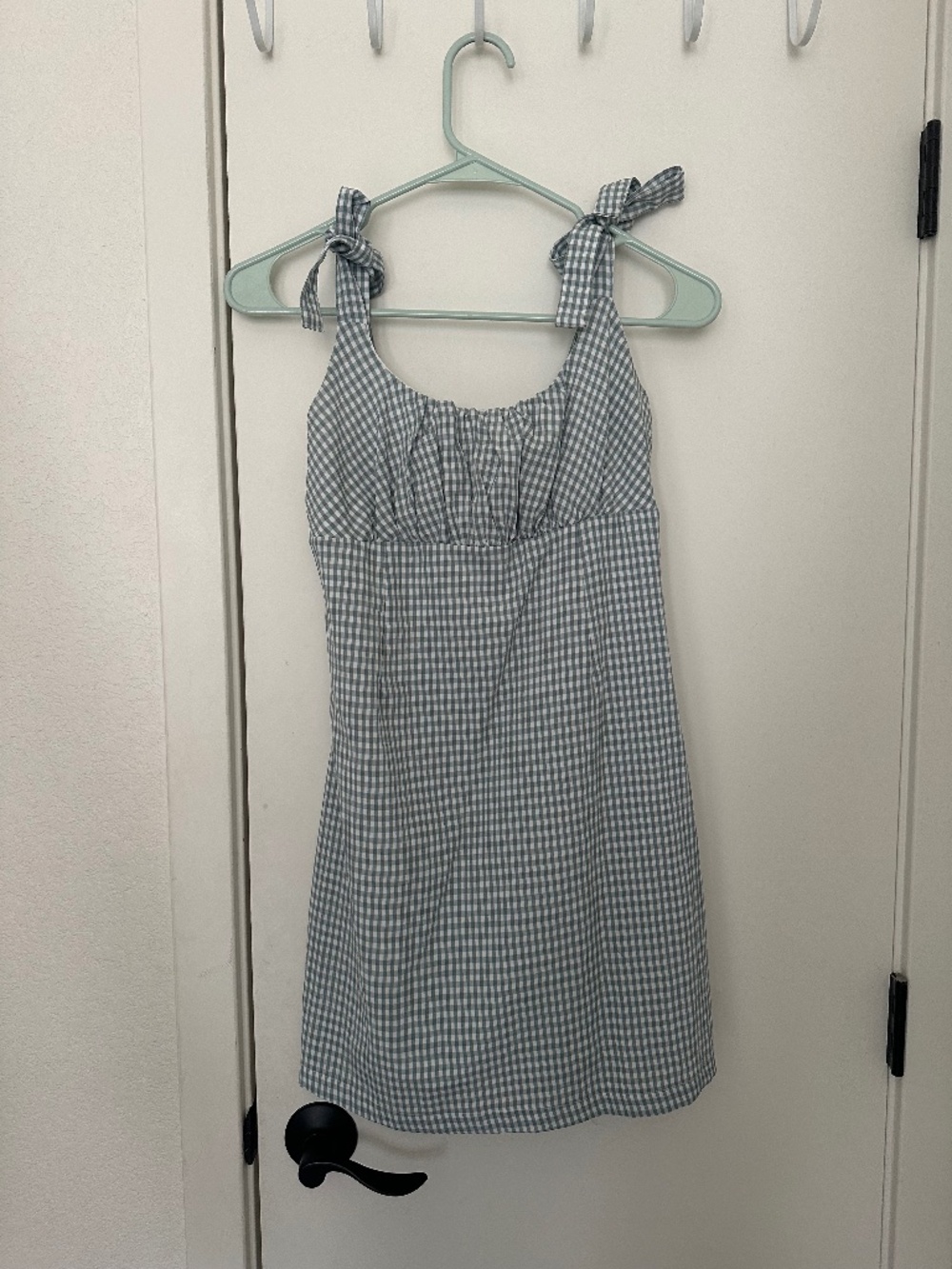 LA Hearts blue plaid dress small